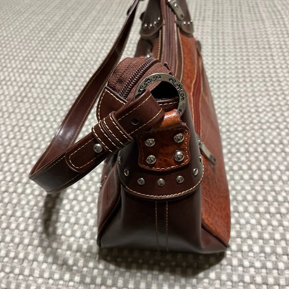 MC 2 Tone Brown Handbag - Picture 5 of 15